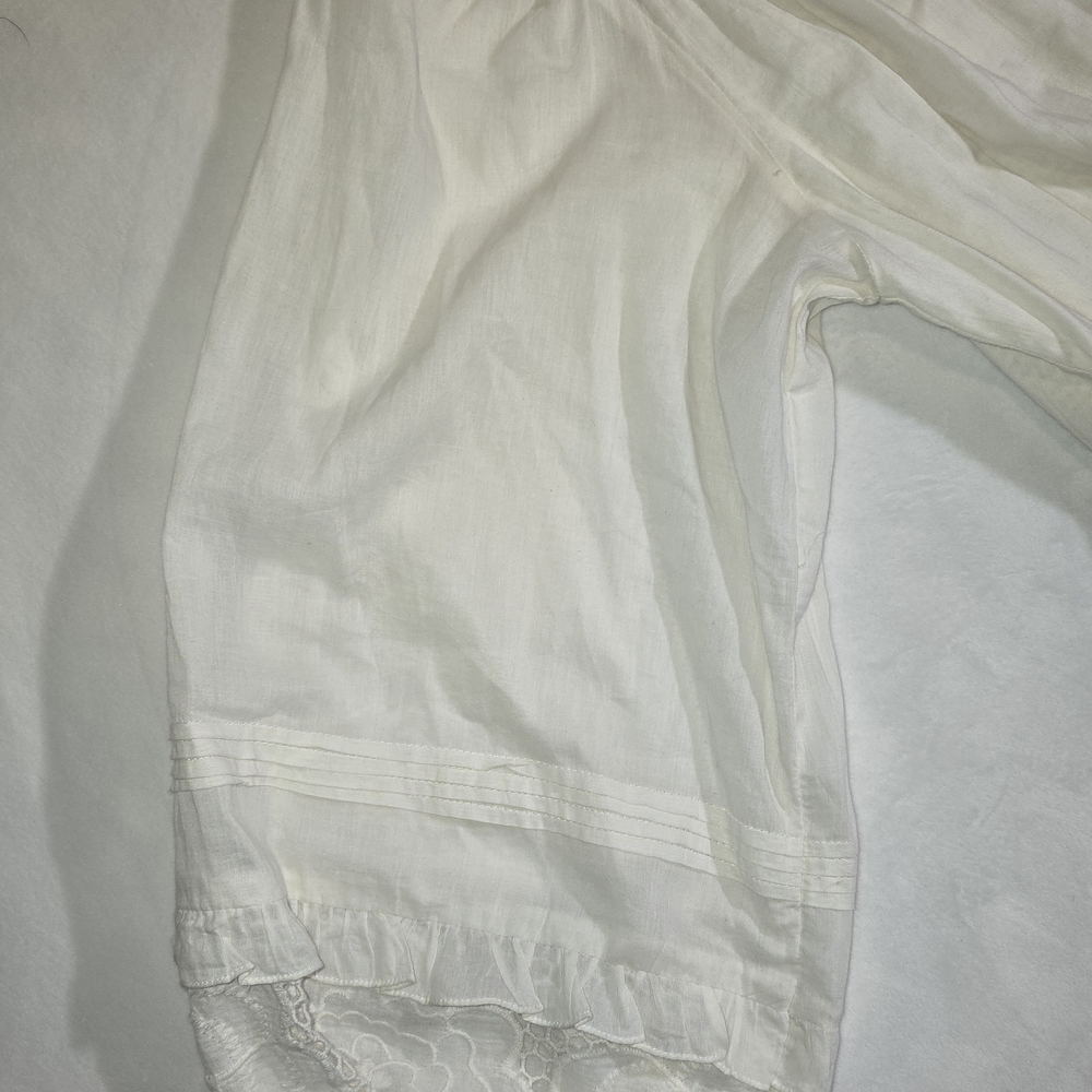 Cleobella White Eyelet Lace Wrap Mini Dress Boho Luxury Organic Summer Small - Picture 8 of 10